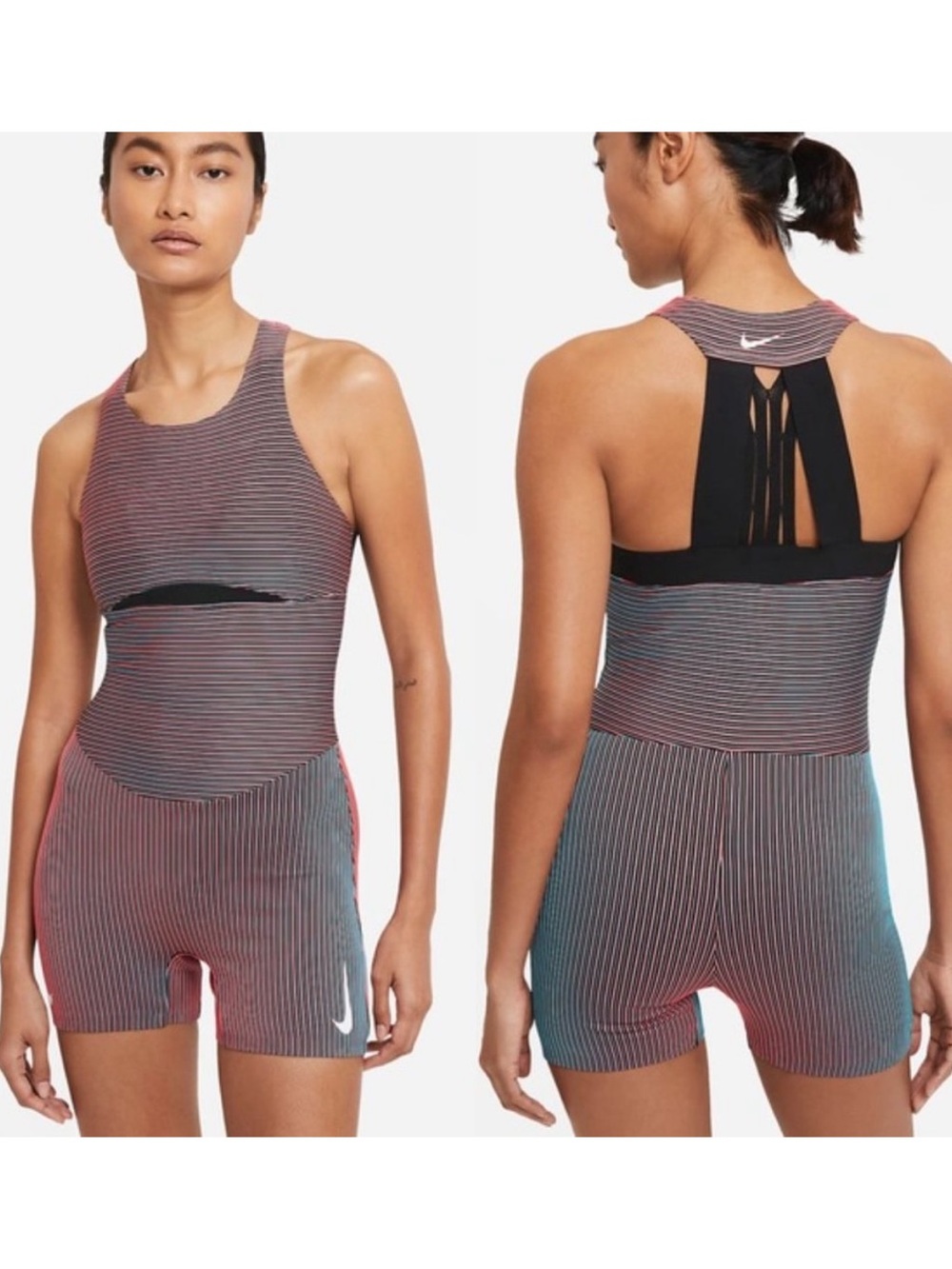 Nike ADV Women's Running Bodysuit Race Unitard Dri-Fit One Piece Size Small